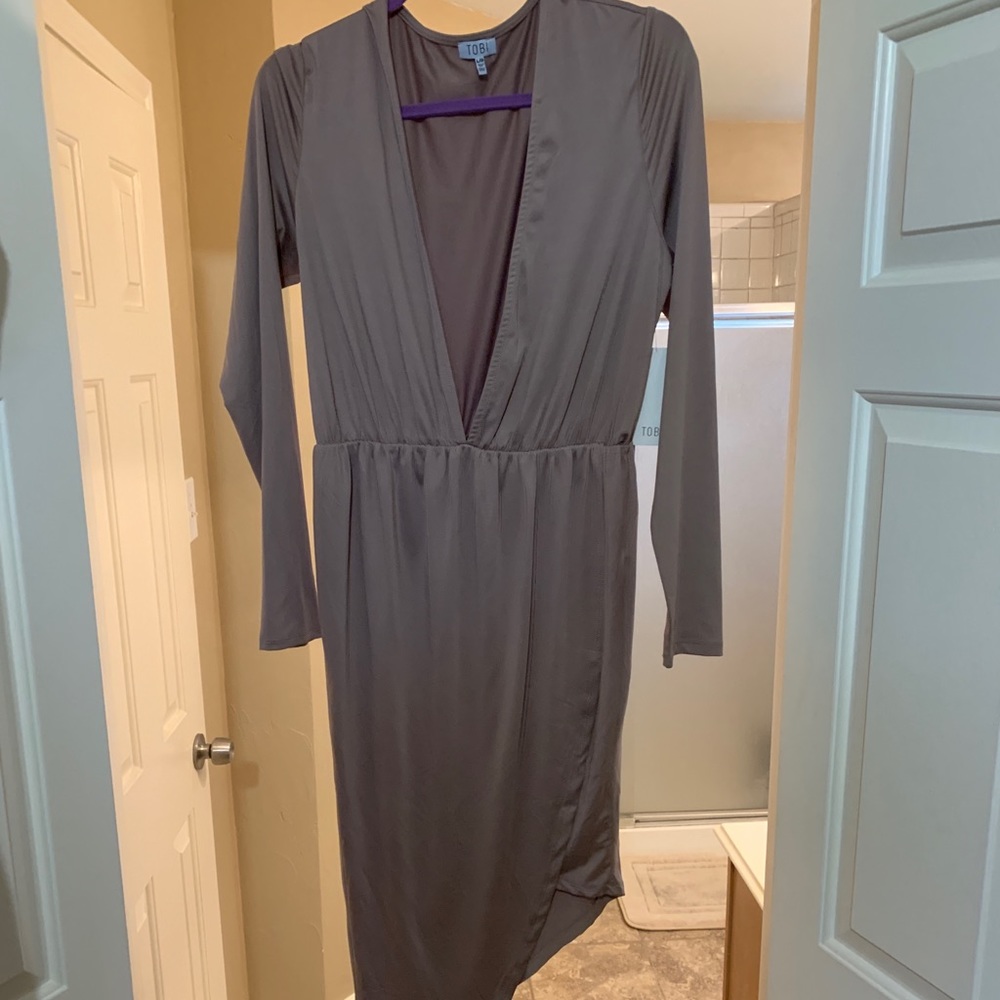 Tobi asymmetric hem dress